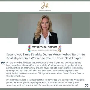 Second Act, Same Sparkle: Dr. Jen Moran-Kobes' Return to Dentistry